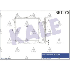 KALE-KLE-351270 Radyatör Su Bt-50 11= 2.2Tdci / Ranger 3.2Tdci 11-14 M-T Brazing